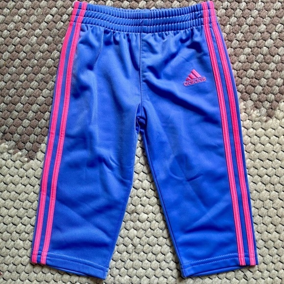 Adidas Purple & Pink Infant Joggers/Sweatpants, Size 12M - Picture 1 of 4